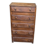 Commode art dco 1960 en bois fonc