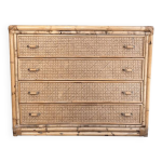 Commode en bambou et rotin