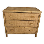 Commode bambou et rotin
