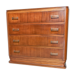 Commode de banquier d'poque art dco circa 1920 en acajou et placage d'acajou