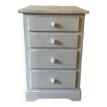 Commode blanche patin