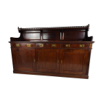 Commode, buffet anglais en acajou et laiton, dbut du xxe sicle