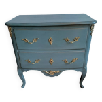 Commode de chambre patiné de style régence 2 tiroirs Commode de chambre patiné de style régence 2 tiroirs