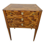 Commode chiffonnier d'poque louis xvi en marqueterie