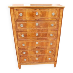 Commode chiffonnier d �poque louis xvi en noyer du 18e si�cle