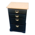 Commode chiffonnier patine noire Commode chiffonnier patine noire