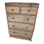 Commode chiffonnier en sapin des années 60 Commode chiffonnier en sapin des années 60