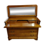 Commode coiffeuse bois massif merisier
