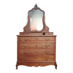 Commode coiffeuse louis xv en noyer