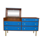 Commode / coiffeuse en teck & su�dine, 1950