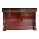 Commode cols de cygnes en acajou, style empire, xixème. Commode cols de cygnes en acajou, style empire, xixème.