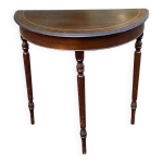 Commode console demi lune vintage bois louis xvi