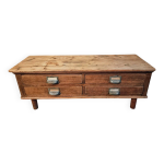 Commode franaise ancienne, vers 1900 chne et pin avec 4 tiroirs