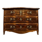 Commode galbe poque louis xv en marqueterie de bois prcieux vers 1750