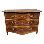 Commode galbe poque louis xv en marqueterie de bois prcieux vers 1750