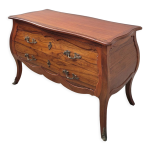 Commode galbe de style louis xv en acajou