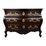 Commode galbe de style louis xv, poque napolon iii