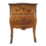 Commode galbe de style louis xv en marqueterie xx sicle