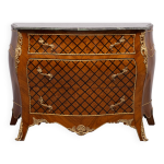 Commode hollandaise louis xv  marqueterie de damier, annes 1960