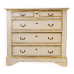 Commode italienne ancienne avec plateau en marbre