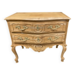 Commode louis en bois brut deux tiroirs