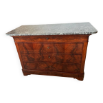 Commode louis philipe acajou marbre xixe