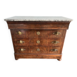 Commode louis - philippe en acajou, plateau marbre pais xixe sicle