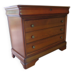 Commode louis philippe  doucine - 4 tiroirs - 1 serrure - en merisier - annes 80