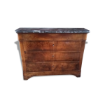 Commode louis philippe avec plateau en marbre