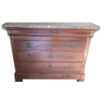 Commode louis philippe avec plateau en marbre