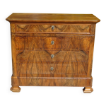 Commode louis philippe en ronce de noyer