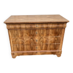 Commode louis philippe ronce de noyer milieu 19me sicle