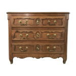 Commode louis xv en chne clair 18me sicle