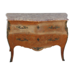 Commode louis xv en marqueterie bois de rose