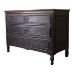 Commode louis xvi en chêne patine noire, xviiième siècle Commode louis xvi en chêne patine noire, xviiième siècle