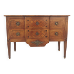 Commode louis xvi estampille en marqueterie faubourg saint antoine