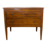 Commode louis xvi en noyer et marqueterie