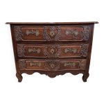 Commode lyonnaise galb�e �poque louis xv en noyer massif vers 1750