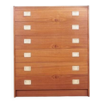Commode en merisier, design danois, annes 1970