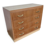 Commode en merisier de style art dco, milieu du 20e sicle