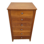 Commode meuble  tiroirs pied compas vintage - 1950s