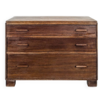 Commode moderniste en acajou massif
