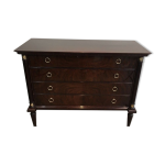 Commode noclassique en acajou et laiton