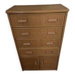 Commode osier rotin
