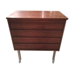 Commode en palissandre et mtal bross