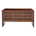 Commode de paolo buffa en palissandre sycomore et laiton vers 1940