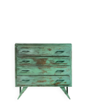 Commode pied compas vintage patine