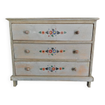 Commode de poupée ancienne bois peint années 30 - 40 Commode de poupée ancienne bois peint années 30 - 40