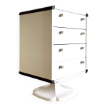 Commode en résine blanche, pied tulipe, gautier Commode en résine blanche, pied tulipe, gautier