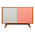 Commode rose et blanche par jiri jiroutek, modèle u - 452 vers 1960 Commode rose et blanche par jiri jiroutek, modèle u - 452 vers 1960